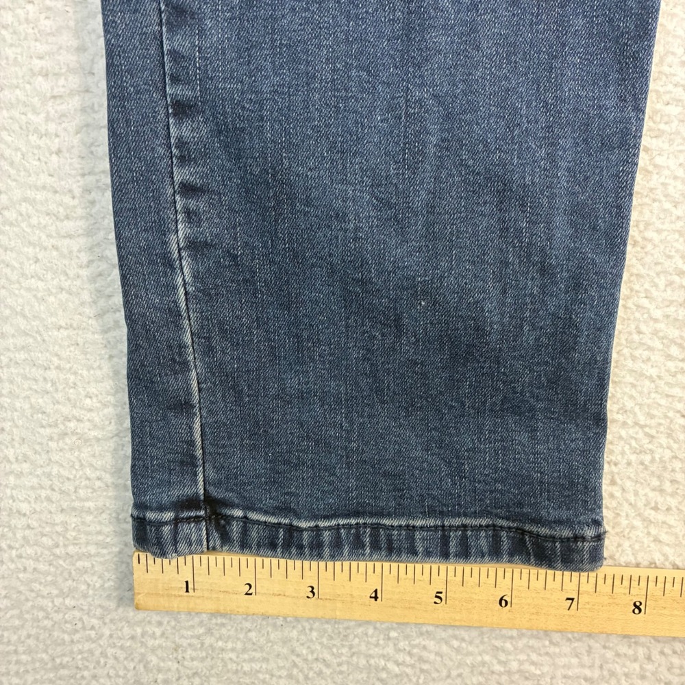 Levis 514 Straight Jeans Men 32x36 Blue Fade Stretch Casual Tall Whiskered Denim - Picture 6 of 7